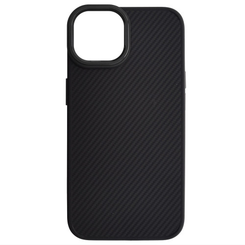 Удароустойчив калъф Premium Carbon за iPhone 15, Черен