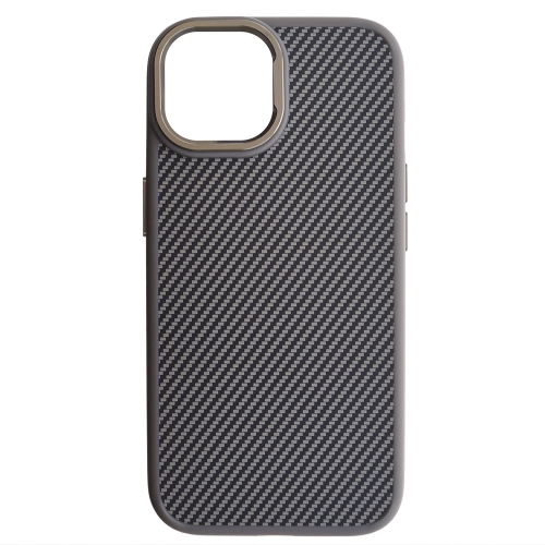 Удароустойчив калъф Premium Carbon за iPhone 15, Titanium сив