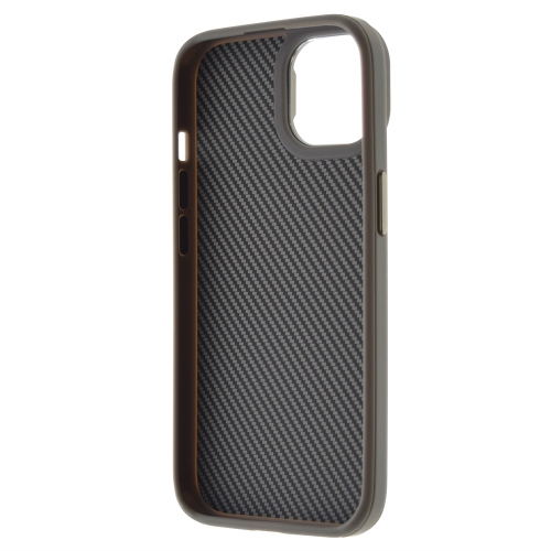Удароустойчив калъф Premium Carbon за iPhone 15, Titanium сив