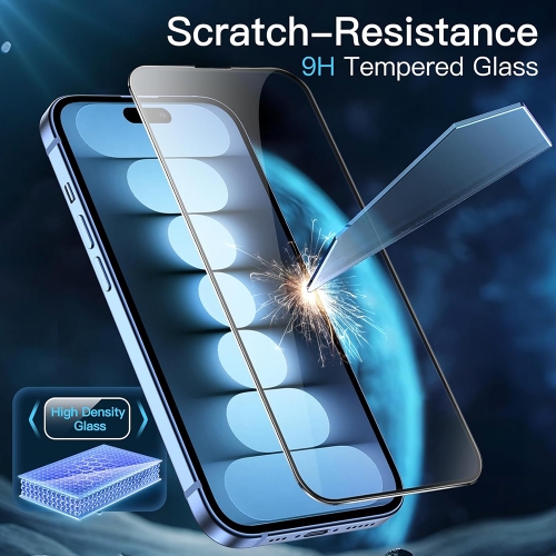 Стъклен Протектор OG Full Glue 5D за Iphone 15, Черен