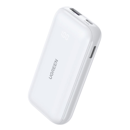 Универсална външна батерия UGREEN PB501 Mini, 10 000mAh, Fast Charge 30W, Бял