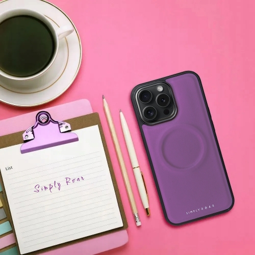 Удароустойчив калъф Roar Morning за iPhone 15 Pro Max, Лилав