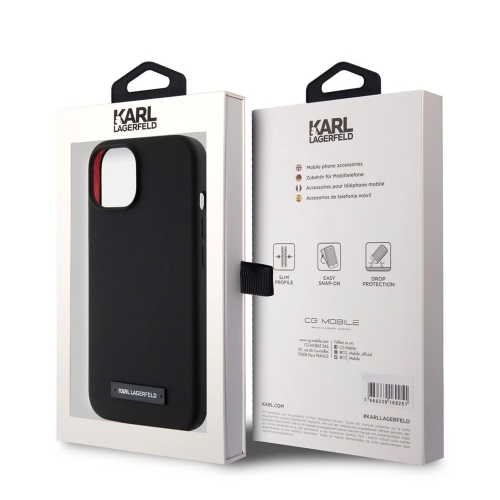 Калъф Karl Lagerfeld Liquid Plague MagSafe за iPhone 15, KLHMP15SSLMP1K