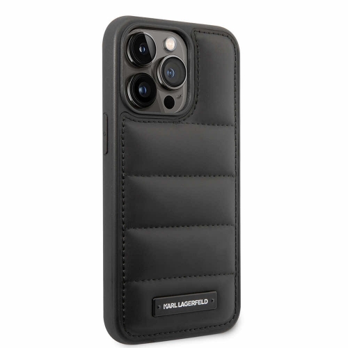 Калъф Karl Lagerfeld, Quilted Puffy Metal за iPhone 15 Pro, KLHCP15LPSQAK