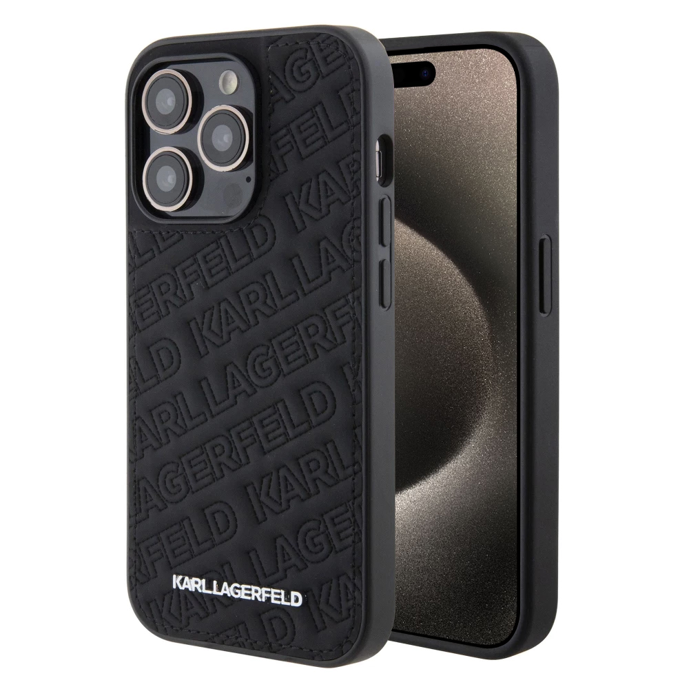 Калъф Karl Lagerfeld, Quilted Pattern за iPhone 15 Pro Max, KLHCP15XPQKPMK