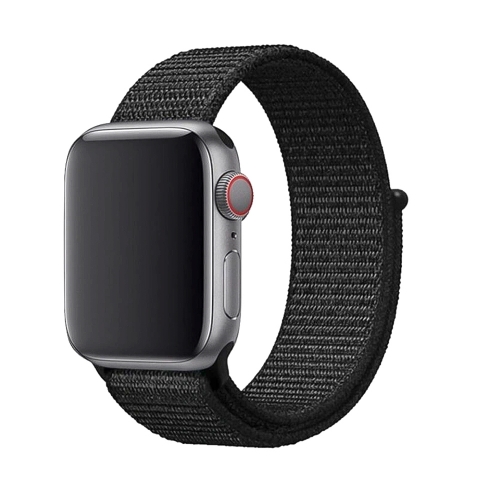 Универсална каишка Swissten Nylon Band за Apple Watch 42 /44 /45 /49 mm, Черен