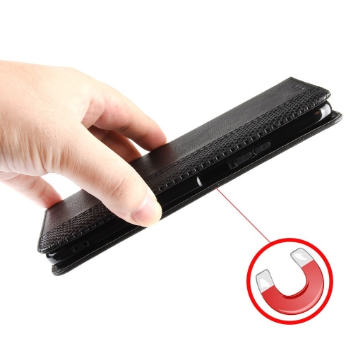 Калъф Тефтер Leather Retro за TCL 50 5G, Черен
