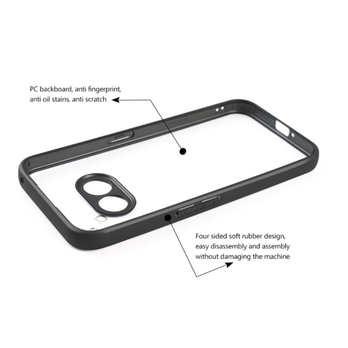 Удароустойчив калъф Acrylic за Nothing Phone ( 2a ), Черен