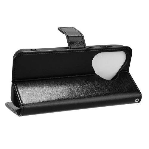 Калъф тефтер Leather Wallet за Huawei Pura 70, Черен