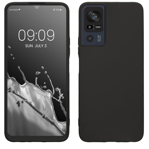 Силиконов калъф Matte за TCL 40 SE, Черен