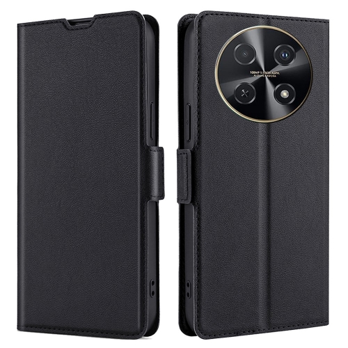 Калъф тефтер PU Leather за Huawei Nova 12i, Черен