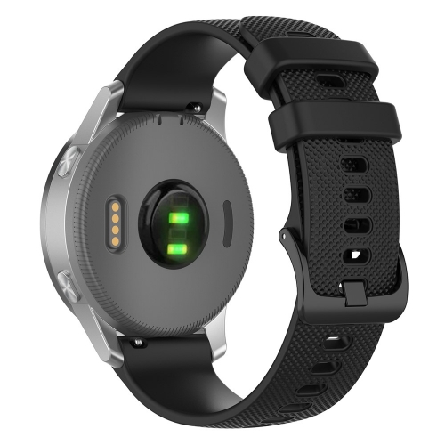 Силиконова каишка 18mm за Garmin vivomove 3S/vivoactive 4S/Forerunner 255S, Черен