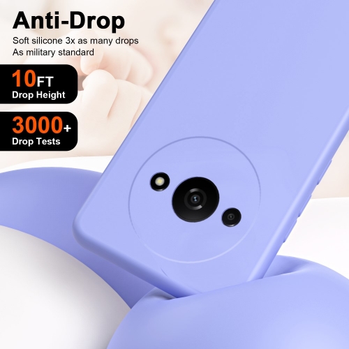 Силиконов калъф Fiber Lining за Xiaomi Redmi A3, 2.2 mm, Лилав
