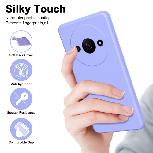 Силиконов калъф Fiber Lining за Xiaomi Redmi A3, 2.2 mm, Лилав