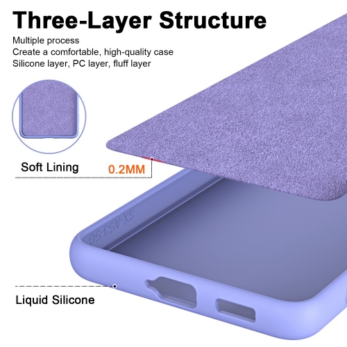 Силиконов калъф Fiber Lining за Xiaomi Redmi A3, 2.2 mm, Лилав
