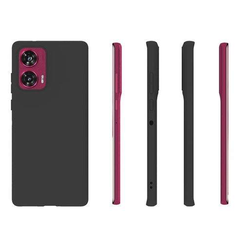 Силиконов калъф Matte за Motorola Edge 50 Fusion, Черен