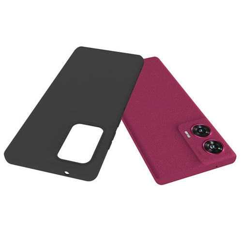 Силиконов калъф Matte за Motorola Edge 50 Fusion, Черен