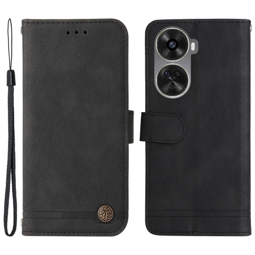 Калъф тефтер Leather Wallet за Huawei nova 11 SE и nova 12 SE, Черен