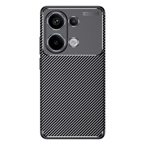 Силиконов Калъф Carbon Fibre Texture за Xiaomi Redmi Note 13 4G, Черен