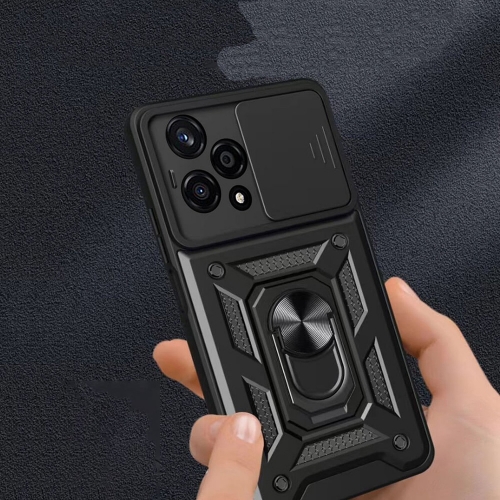 Удароустойчив калъф Techsuit Slide Camera за Huawei Honor 200 Lite, Черен