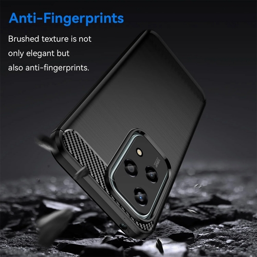 Силиконов Калъф Techsuit Carbon Fibre Brushed за Huawei Honor 200 Lite, Черен
