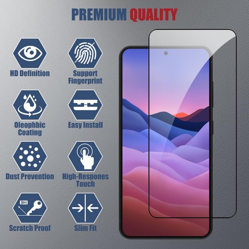 Стъклен Протектор OG Full Glue 5D за Samsung Galaxy S24 Plus, Черен