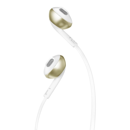 Слушалки JBL T205, Бял - златист