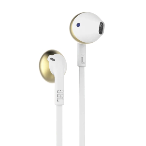 Слушалки JBL T205, Бял - златист