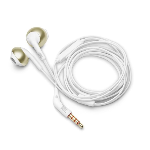 Слушалки JBL T205, Бял - златист