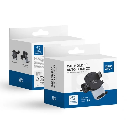 Поставка за кола Blue Star Auto Lock X2 air vent, Черен