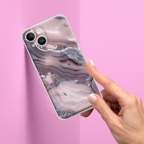 Калъф Abstract за Iphone 15, Розов мрамор