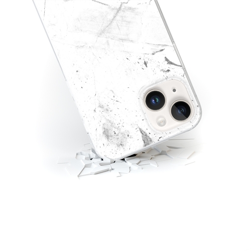 Калъф Abstract за Iphone 14, Бял мрамор