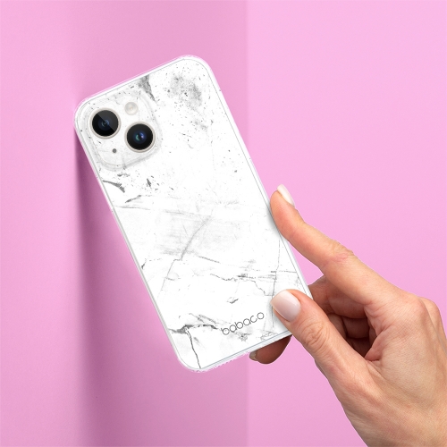 Калъф Abstract за Iphone 15, Бял мрамор 