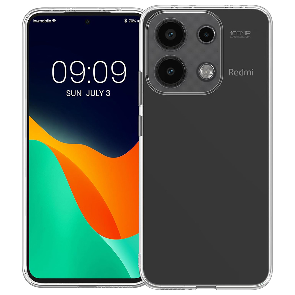 Силиконов калъф за Xiaomi Redmi Note 13 4G, 2mm, camera protection, Прозрачен