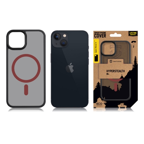 Удароустойчив калъф Tactical MagForce Hyperstealth 2.0 за iPhone 14, Черен-червен