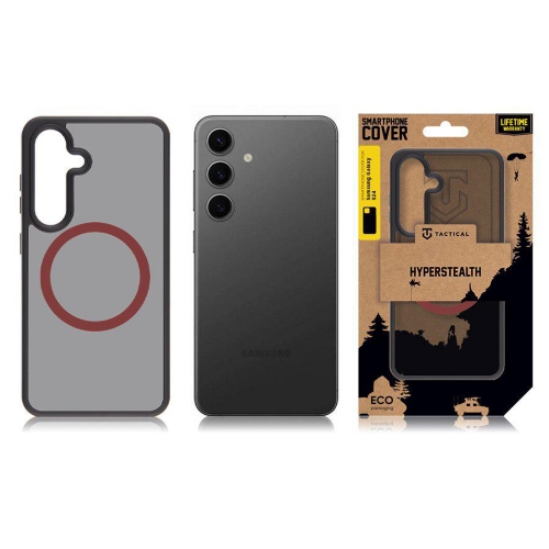 Удароустойчив калъф Tactical MagForce Hyperstealth 2.0 за Samsung Galaxy S24, Черен-червен