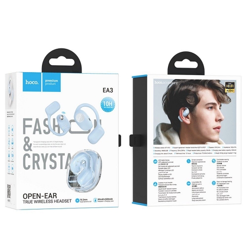 Слушалки HOCO EA3, TWS, Bluetooth, Син