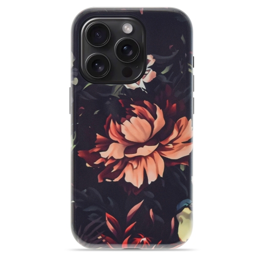 Удароустойчив калъф Decor за iPhone 15 Pro, Peony