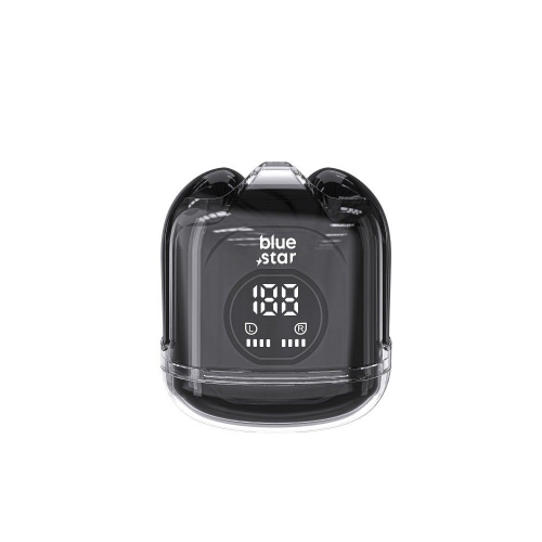 Безжични Слушалки Blue Star Transparency Fi22, TWS, Bluetooth 5.3, Черен