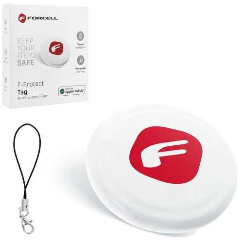 Тракер за проследяване Forcell F-TAG F01, Find My, Бял