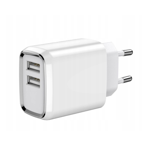 Мрежово Зарядно JELLICO A51, 220V, 2.4A, 2xUSB, с кабел Lightning, Бял