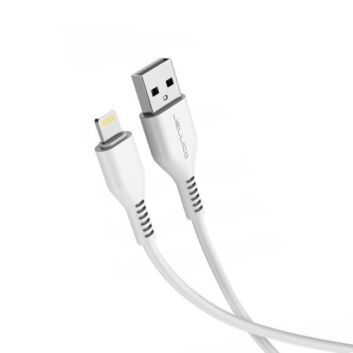 Мрежово Зарядно JELLICO A51, 220V, 2.4A, 2xUSB, с кабел Lightning, Бял