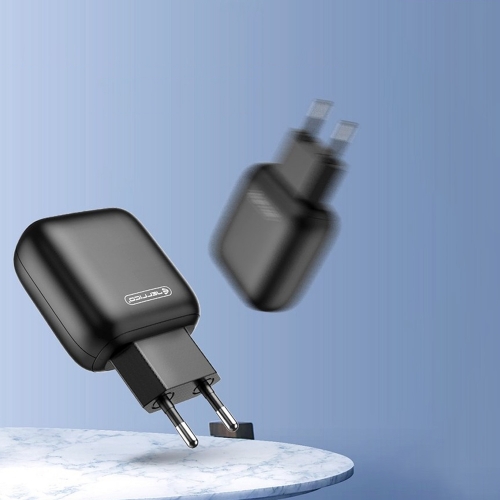 Мрежово Зарядно JELLICO C33, 220V, 2.4A, 2 x USB, с кабел Lightning, Черен