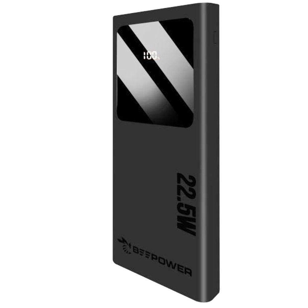 Универсална външна батерия BeePower BP-10PD, 10000mAh, 22.5W, USB-C, 2 x USB 3.0, Черен