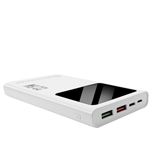 Универсална външна батерия BeePower BP-10PD, 10000mAh, 22.5W, USB-C, 2 x USB 3.0, Бял