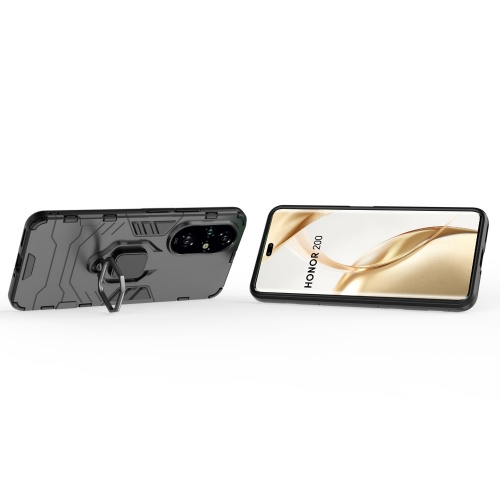 Удароустойчив Калъф Kickstand Ring за Huawei Honor 200, Черен