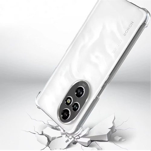 Силиконов калъф Techsuit Shockproof за Huawei Honor 200 Pro, Прозрачен