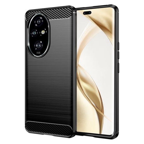 Силиконов Калъф Techsuit Carbon Fibre Brushed за Huawei Honor 200 Pro, Черен