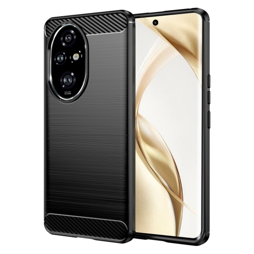 Силиконов Калъф Techsuit Carbon Fibre Brushed за Huawei Honor 200, Черен