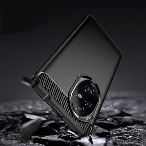 Силиконов Калъф Techsuit Carbon Fibre Brushed за Huawei Honor 200, Черен